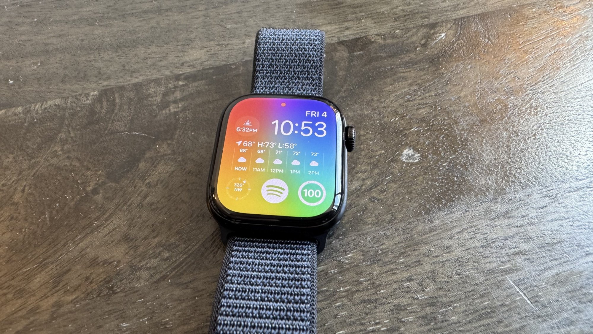 Apple Watch Series 10 with fabric wristband