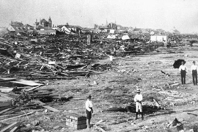 The Great Galveston Hurricane decimated the entire island city of Galveston, Texas on September 8, 1900