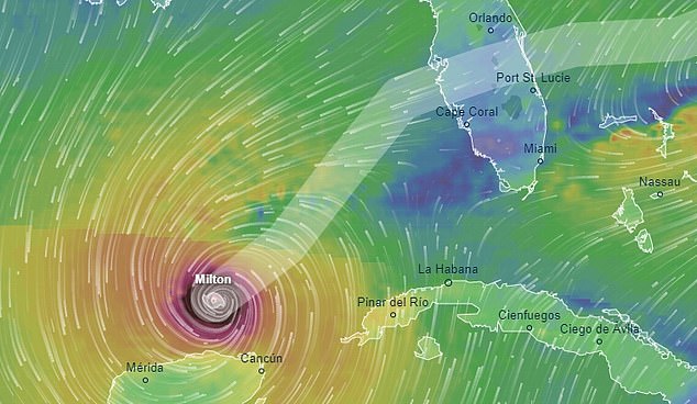 Trackers have been closely following the path of Milton as it heads toward Florida