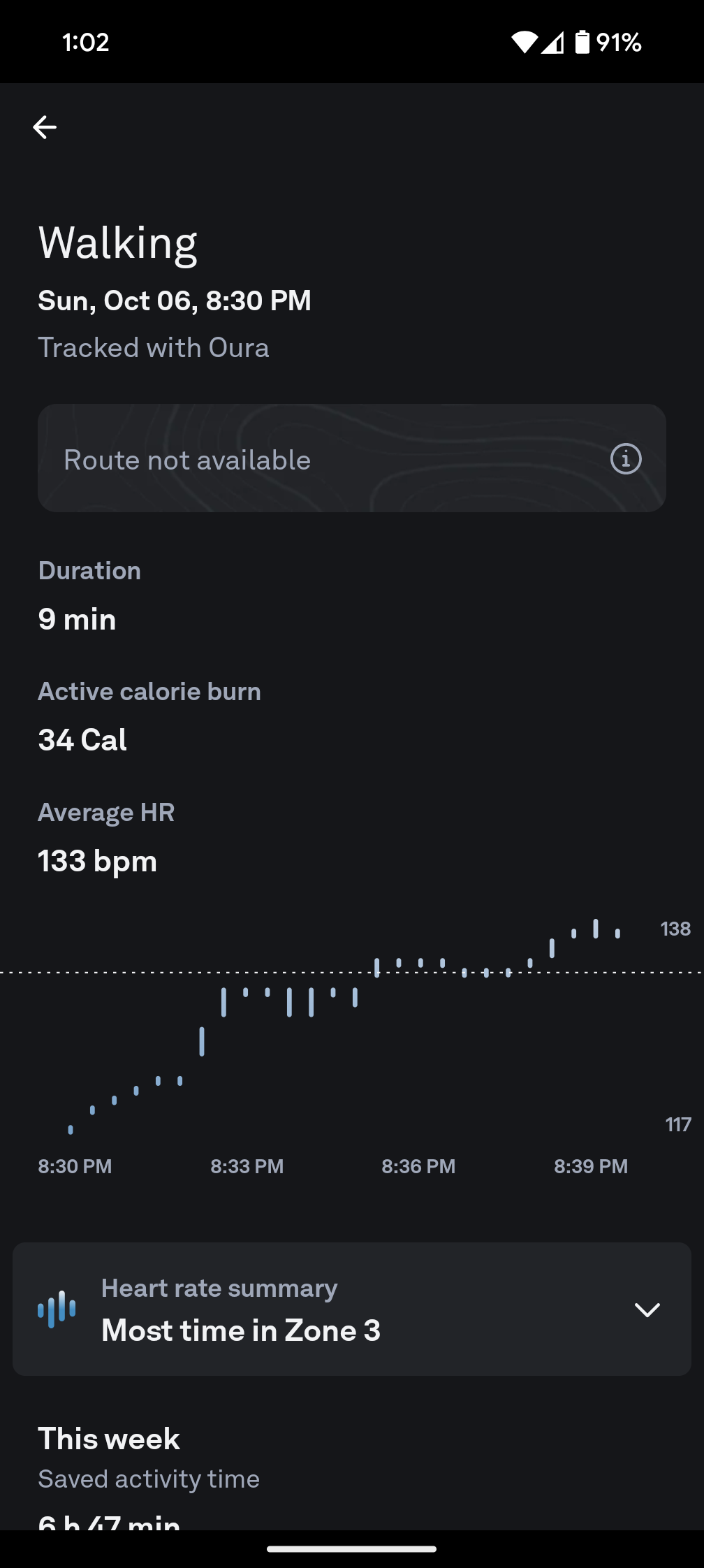 oura app walk tracking 2