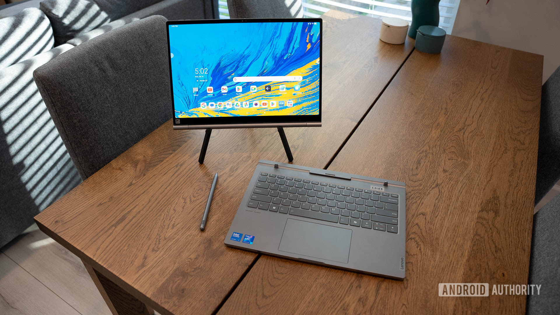 Lenovo ThinkBook Plus Gen 5 Hybrid Tablet on Easel Keyboard and Stylus