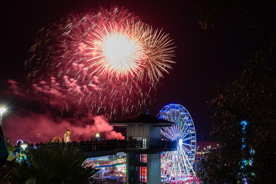 The fireworks display at Southend Southend on Sea, Essex