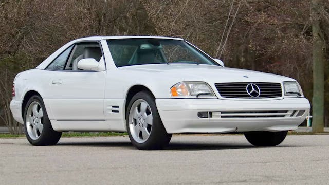 1999-MB-SL500-white-front-three-quarter