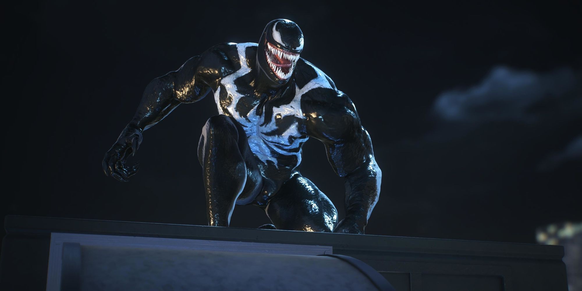 Venom overlooking New York City in Spider-Man 2.