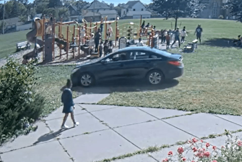 A 10-year-old boy allegedly stole a car and drove it dangerously close to a playground, almost hitting a small child