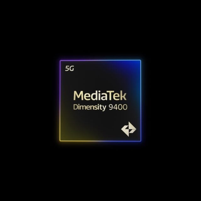 MediaTek dimensity 9400 render against black background