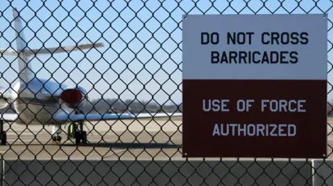 Getty Images Perimeter sign at Dover Air Force Base