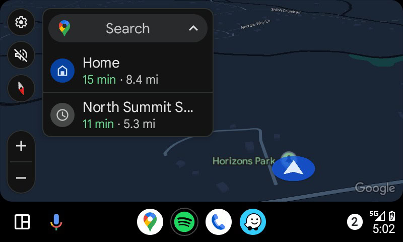 Google Maps on Android Auto Without incident reporting button