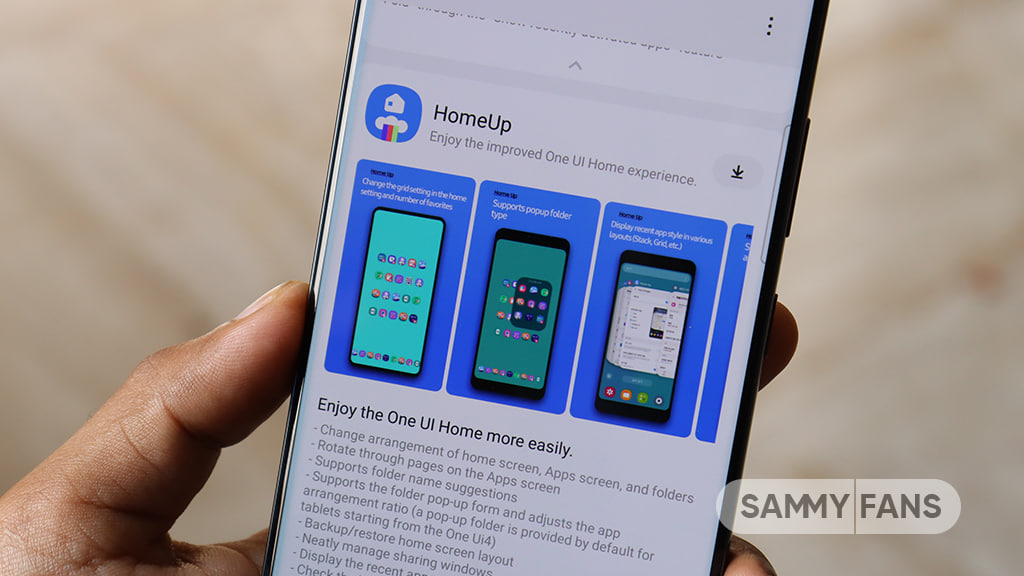 Samsung Home Up One UI 7 support
