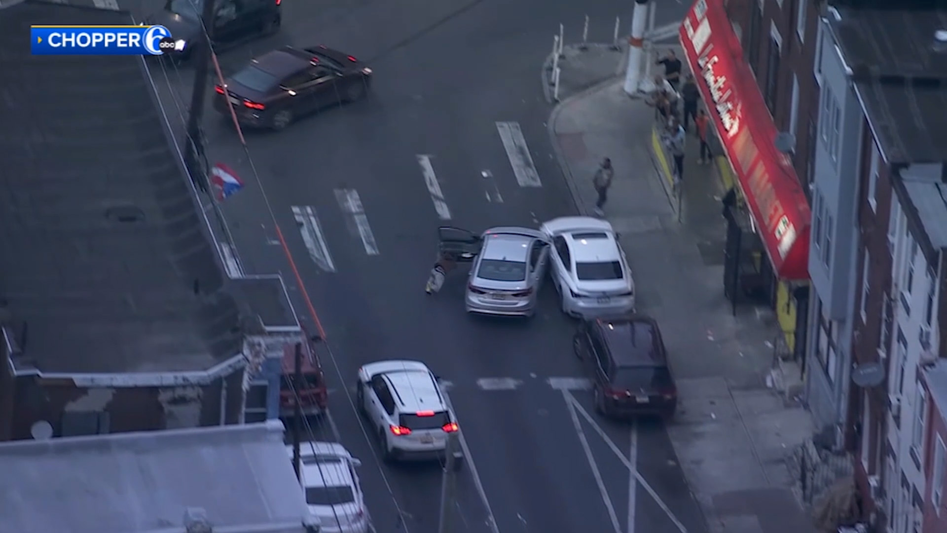 PICTURED: Police chase suspect jumps out of his moving car just before he was arrested on Oct. 4, 2024, in Kensington.