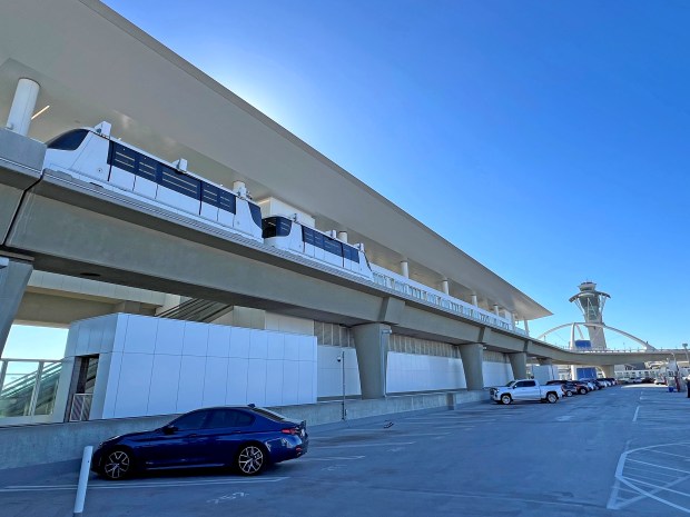 LAX is testing train cars in its Automated People Mover...