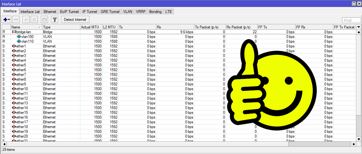 goede-configuratie Bridge VLAN filtering goed