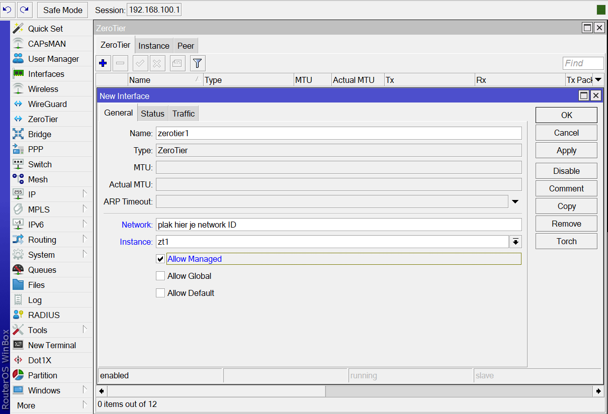 zerotier-winbox-scherm2 Mikrotik ZeroTier configuratie