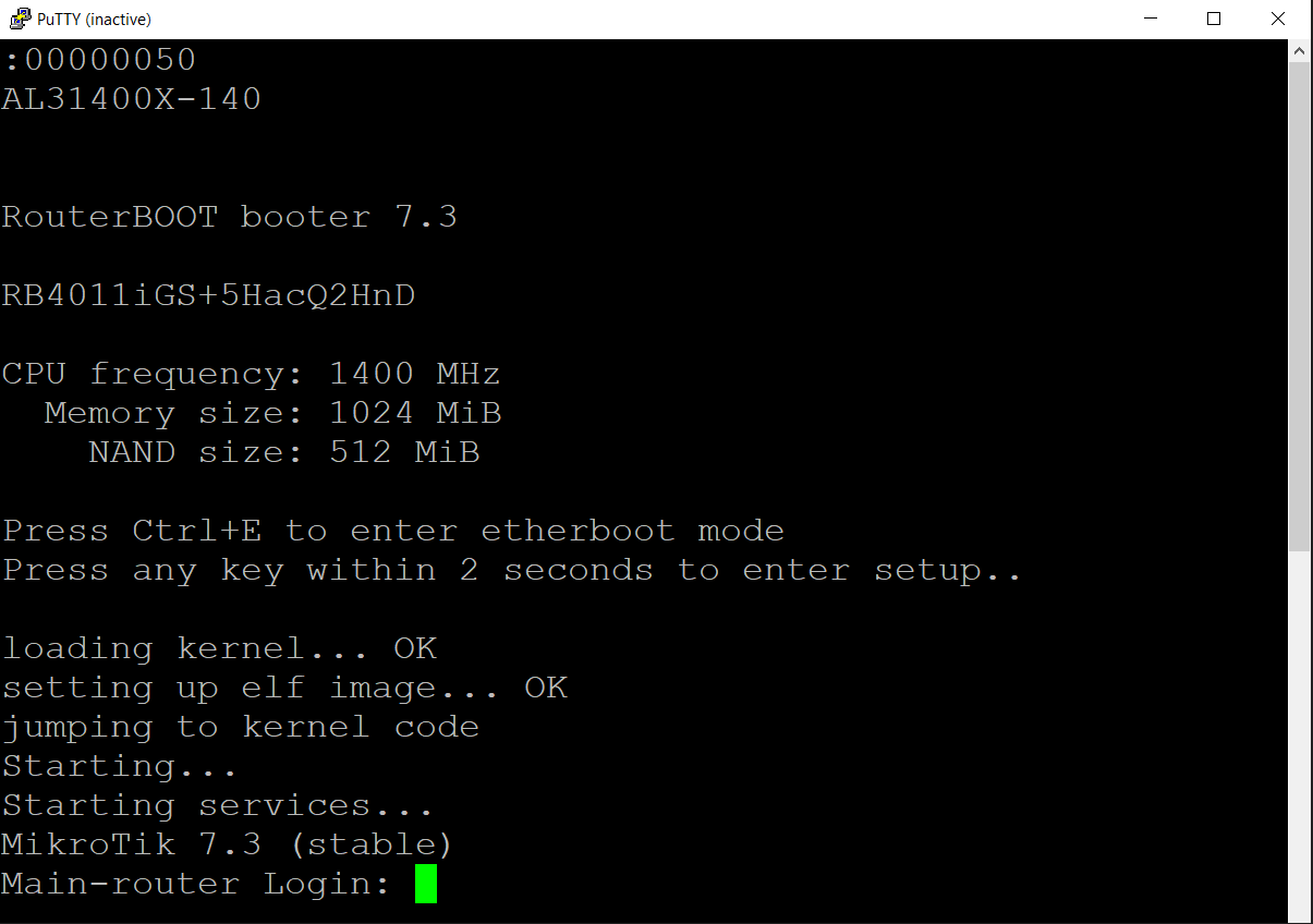 console-rb4011 Mikrotik Console