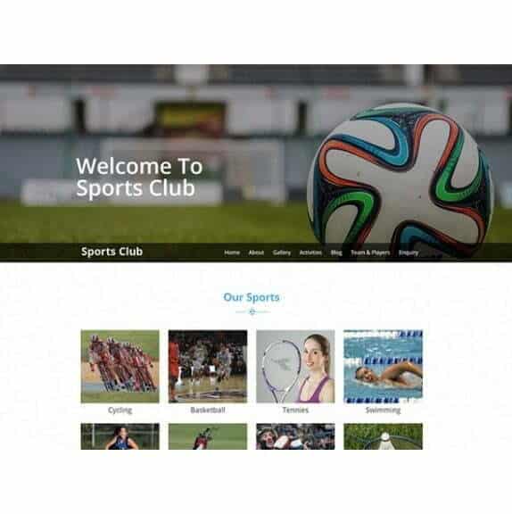 Sports Club – HTML Template