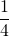 \dfrac{1}{4}