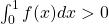 \int_0^1f(x) dx>0