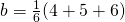 b=\frac{1}{6}(4+5+6)