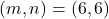 (m,n)=(6,6)