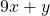 9x+y