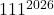 111^{2026}