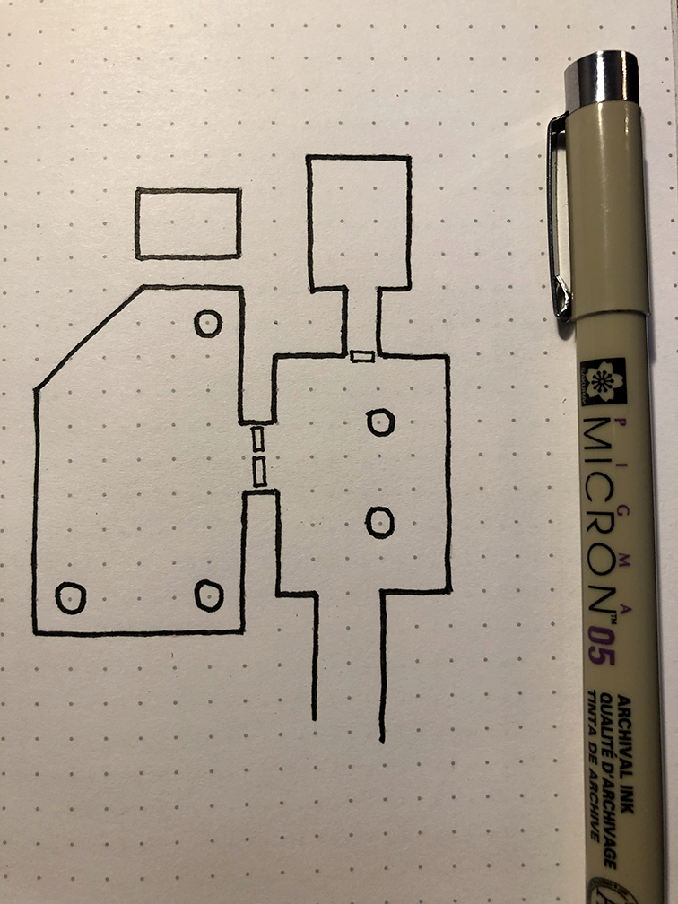 Step three: Adding weight to the outlines with a thicker marker