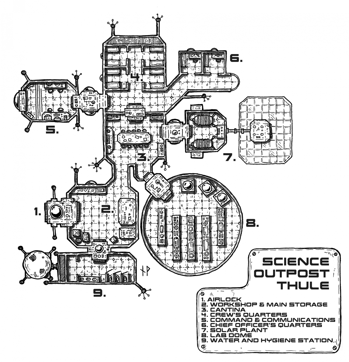 Science Outpost Thule: Sci-Fi RPG map