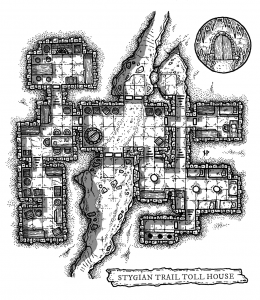 Map of an underdark tollhouse