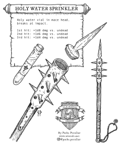 Image of a holy sprinkler mace weapon