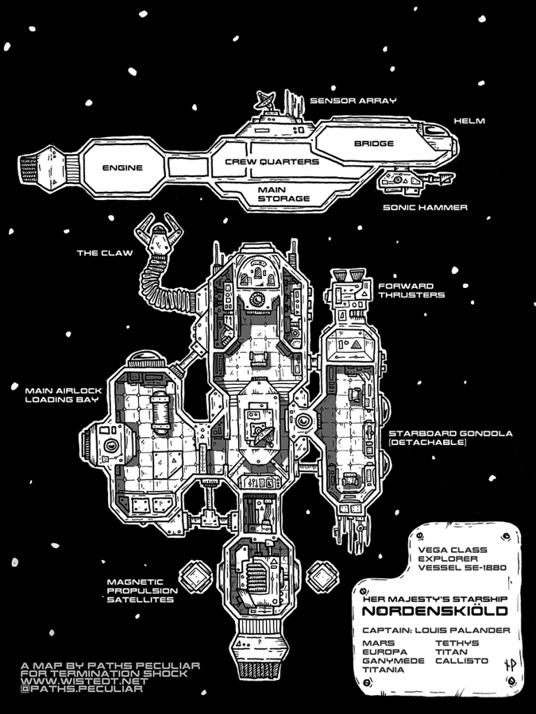 HMS Nordenskiöld starship blueprint for Termination Shock