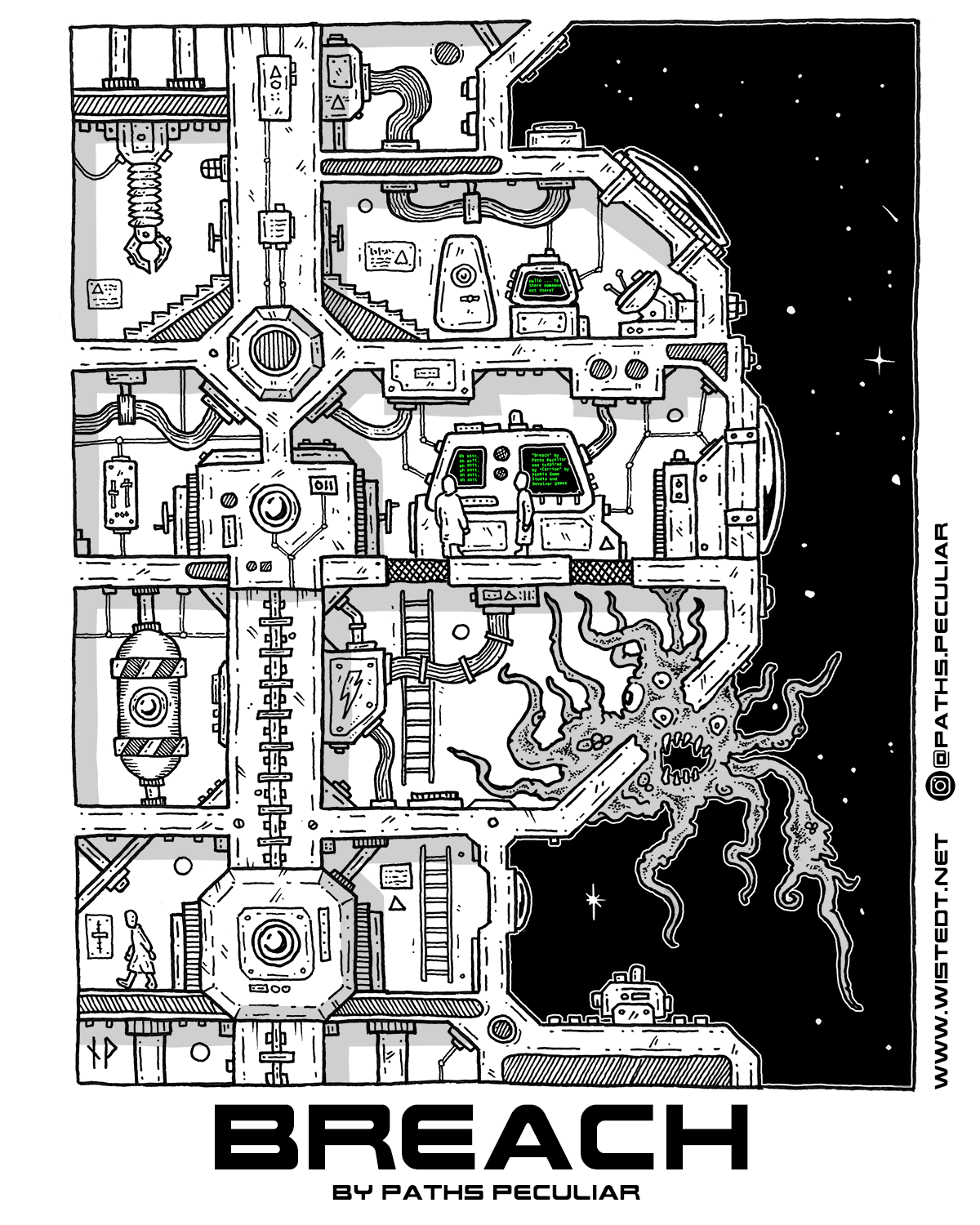 Sci Fi Tabletop Maps Breach - Vertical Sci-Fi Map - Paths Peculiar