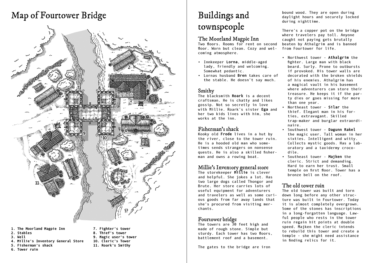 Sample spread from Fourtower Bridge