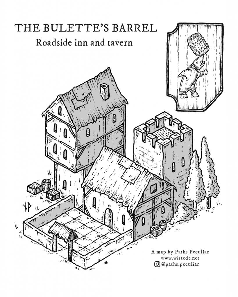 The Bulette's Barrel inn - isometric map