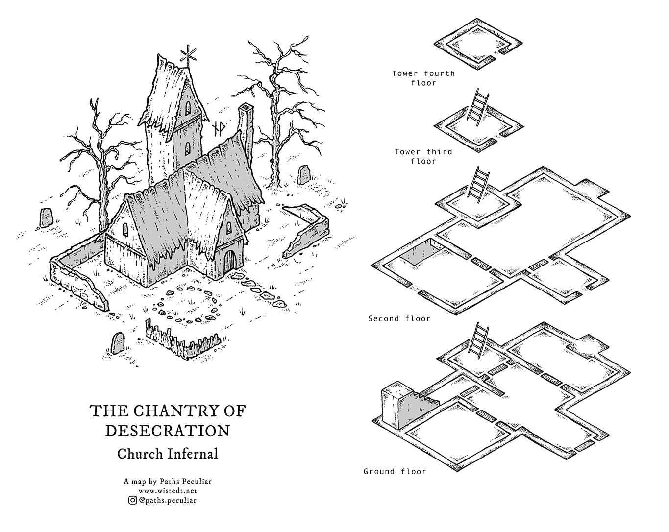 The Blacksand Bastion - desert stronghold - Paths Peculiar