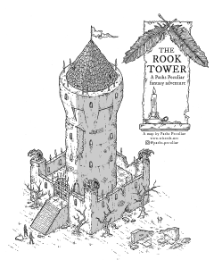 Isometric drawing of an old wizard's tower