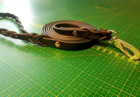 Braided handle dog lead