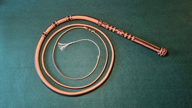 Leather whip bullwhip