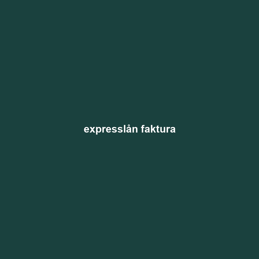 expresslån faktura