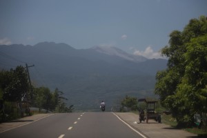 On the way to Mambukal, active Mt Kanlaon