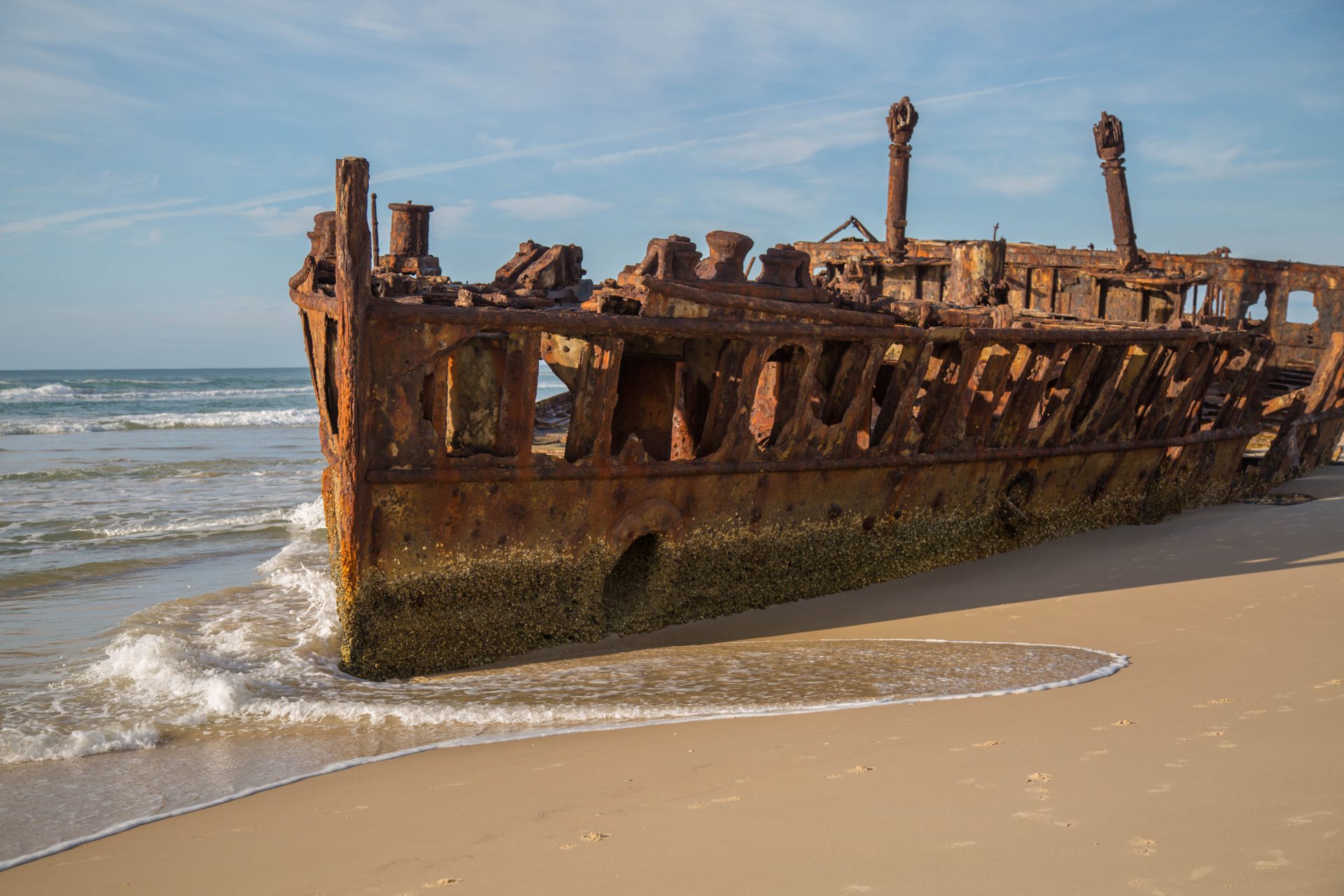 Wreck of the Maheno, stranded in July 1935, Fraser Island