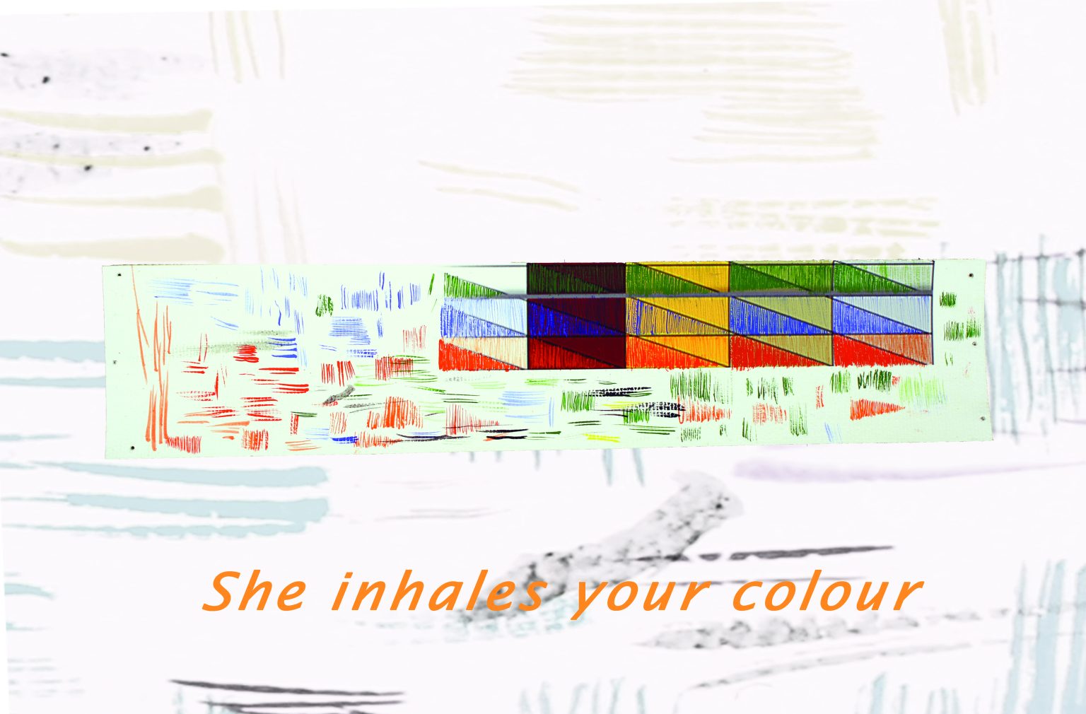 She inhales your colour - artwork