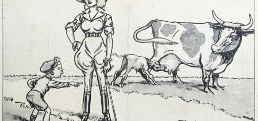 Tom Cottrell Women's Land Army Cartoon - April Fools Day Source: Catherine Procter's WLA Collection