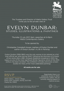 Evelyn Dunbar - Invitation To Private View 2017-1