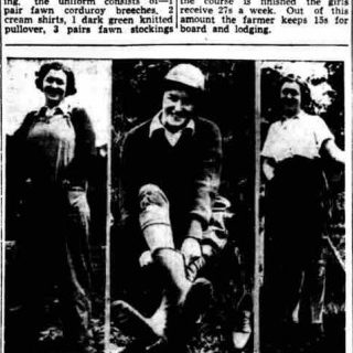 elfast-Telegraph-Friday-13th-June-1941-First-Land-Girl-in-Uniform-British-Newspaper-Library