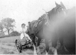 Margaret Adams with farmer