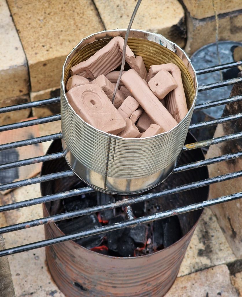 slowly heating up the pottery