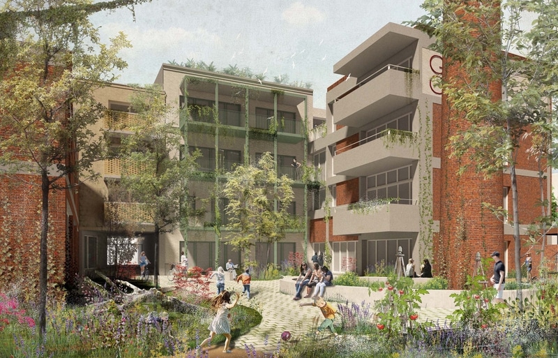 Investeren De wasserij render wooncoop cohousing