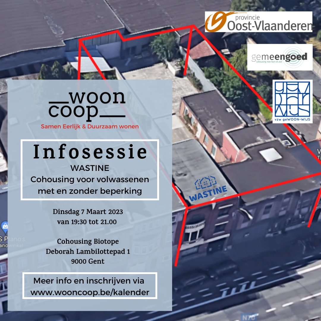 Inclusieve cohousing Wastine Gent coöperatief wonen wooncoop