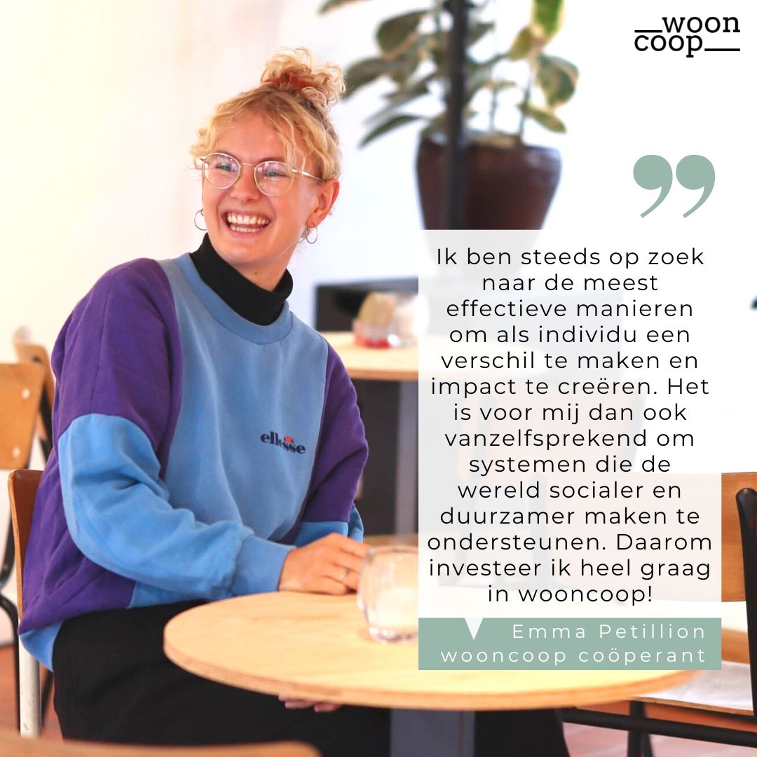 Emma Petillion wooncoop coöperatief wonen investeren in vastgoed