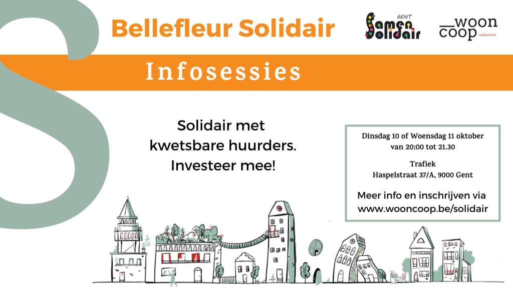 Bellefleur Solidair Gent. Gent Samen Solidair, wooncoop en een Hart voor vluchtelingen 
